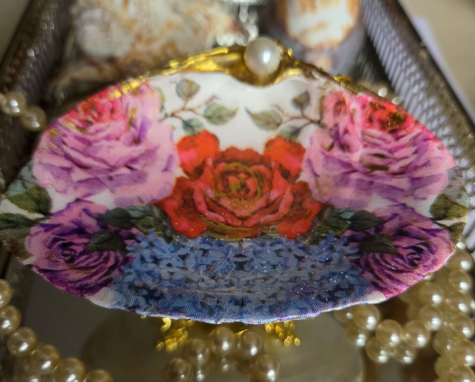 Rose Garden Shell Dish